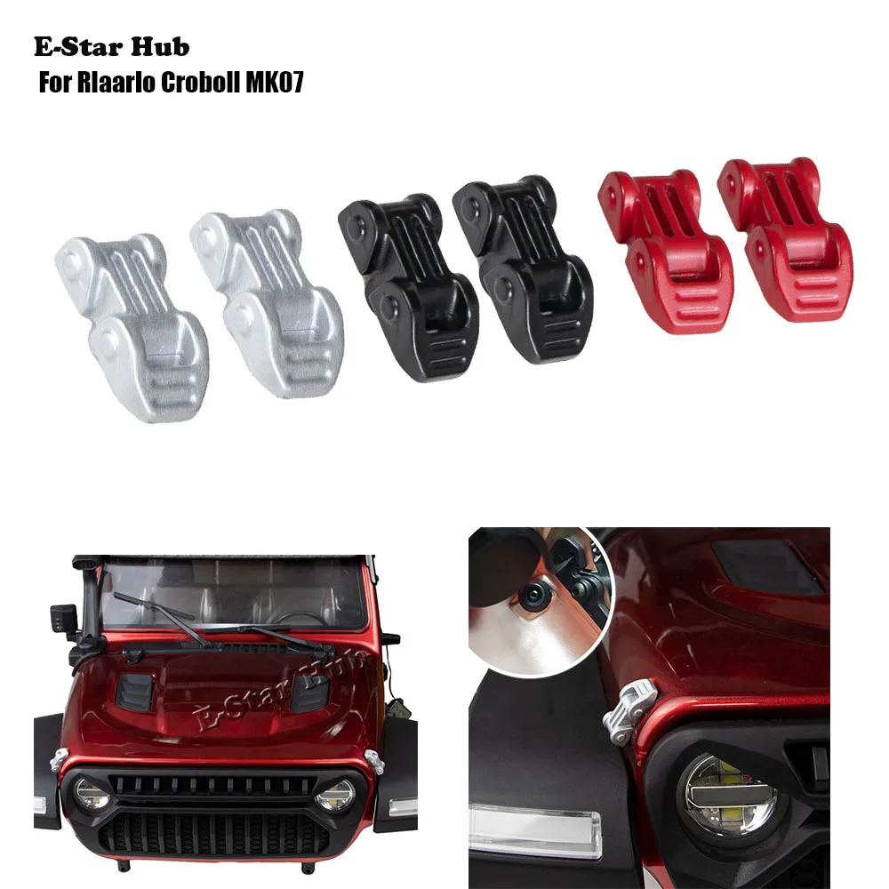Metal Machine Cover Hinge Mood Piece Decoration for Rlaarlo MK07 JK07 Metal Upgrade Parts Kit RC Car OP Accessories