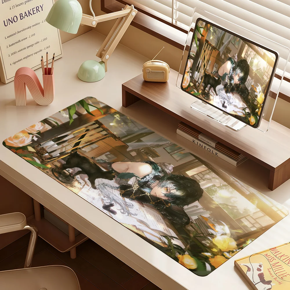 Jingran Wuthering Waves Mouse Pad Large Non-slip Lockedge Desktop Computer Desk Mat Keyboard MousePad Office Gamer Student Gifts