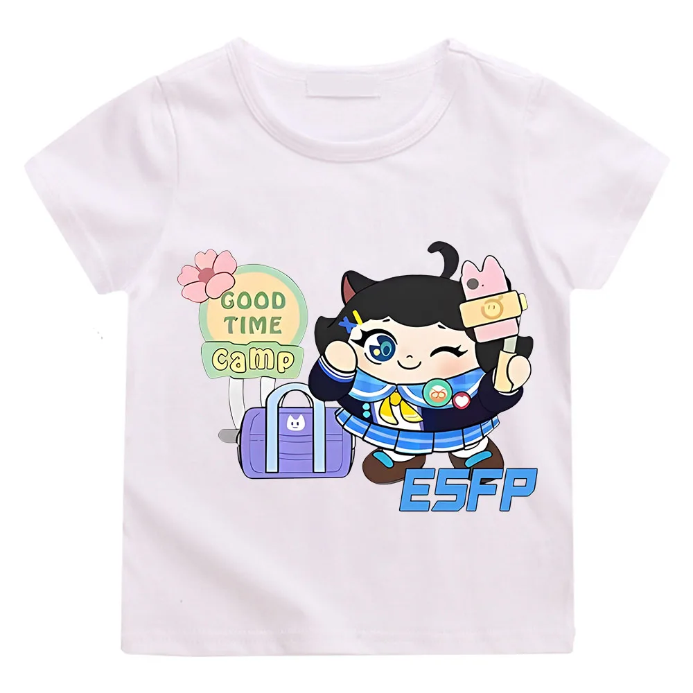 Eggplant Party Goodtime Camp T Shirts for Baby Boys Girls Summer Clothes Cute Cartoon Short Sleeve O-neck Tops Children Tshirt