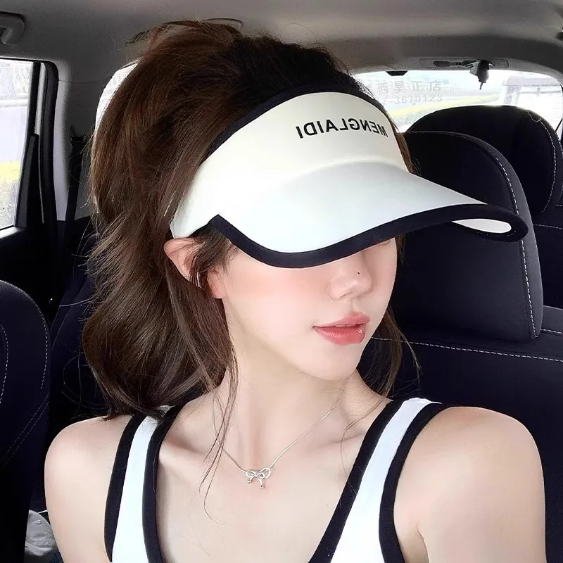 

Sunscreen Hat UV Protection Ice Silk Sports Sunshade Face Ducktongue Empty Top Hat