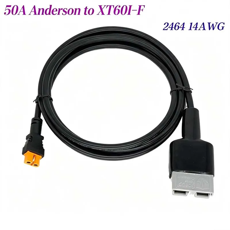 XT60I-F to 50A Anderson  Suitable for outdoor power banks, solar panel adapter cables, and charging cables