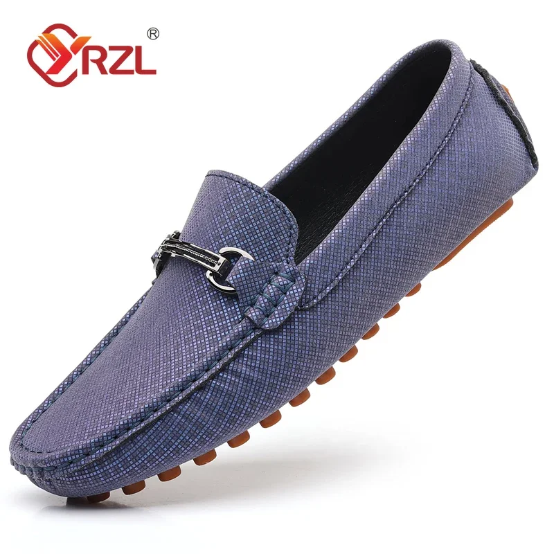 

YRZL Men's Shoes Loafers Casual Driving Shoes Original Luxury Loafers Moccasins Slip on Comfortable Flats Men Boat Shoe Office