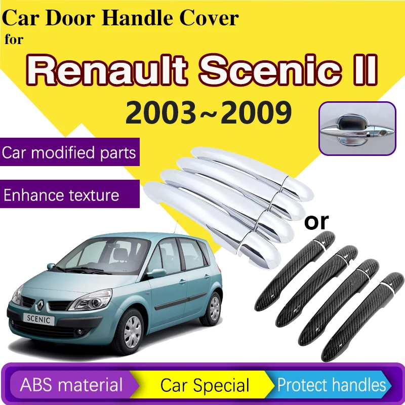 

Car Handle Protection Stickers For Renault Scenic II MK2 2003~2009 2008 Scratch Proof Decoration Trim Set Refit Auto Accessories