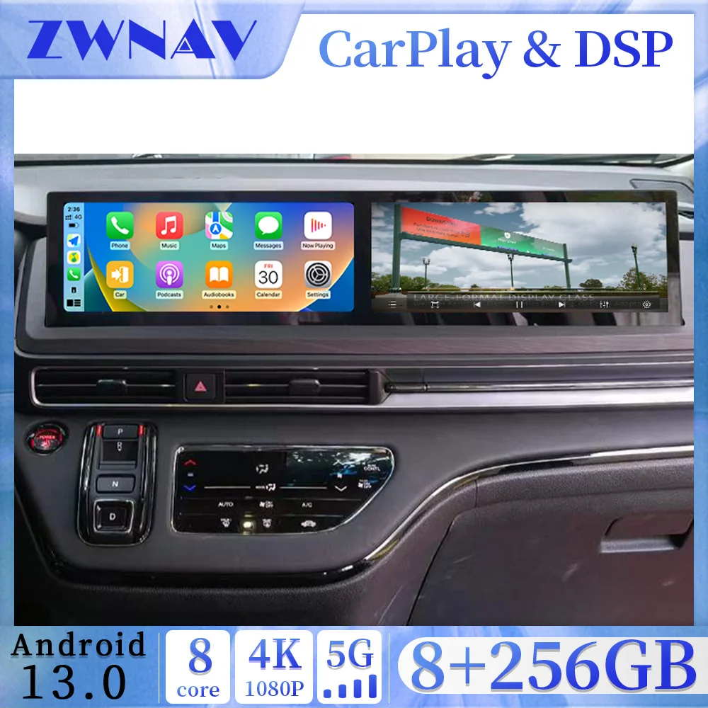 

24.6-inch Screen For Honda Odyssey 2022+ Car Multimedia Player, GPS Navigation, Auto Radio Headunit, Carplay Upgrade