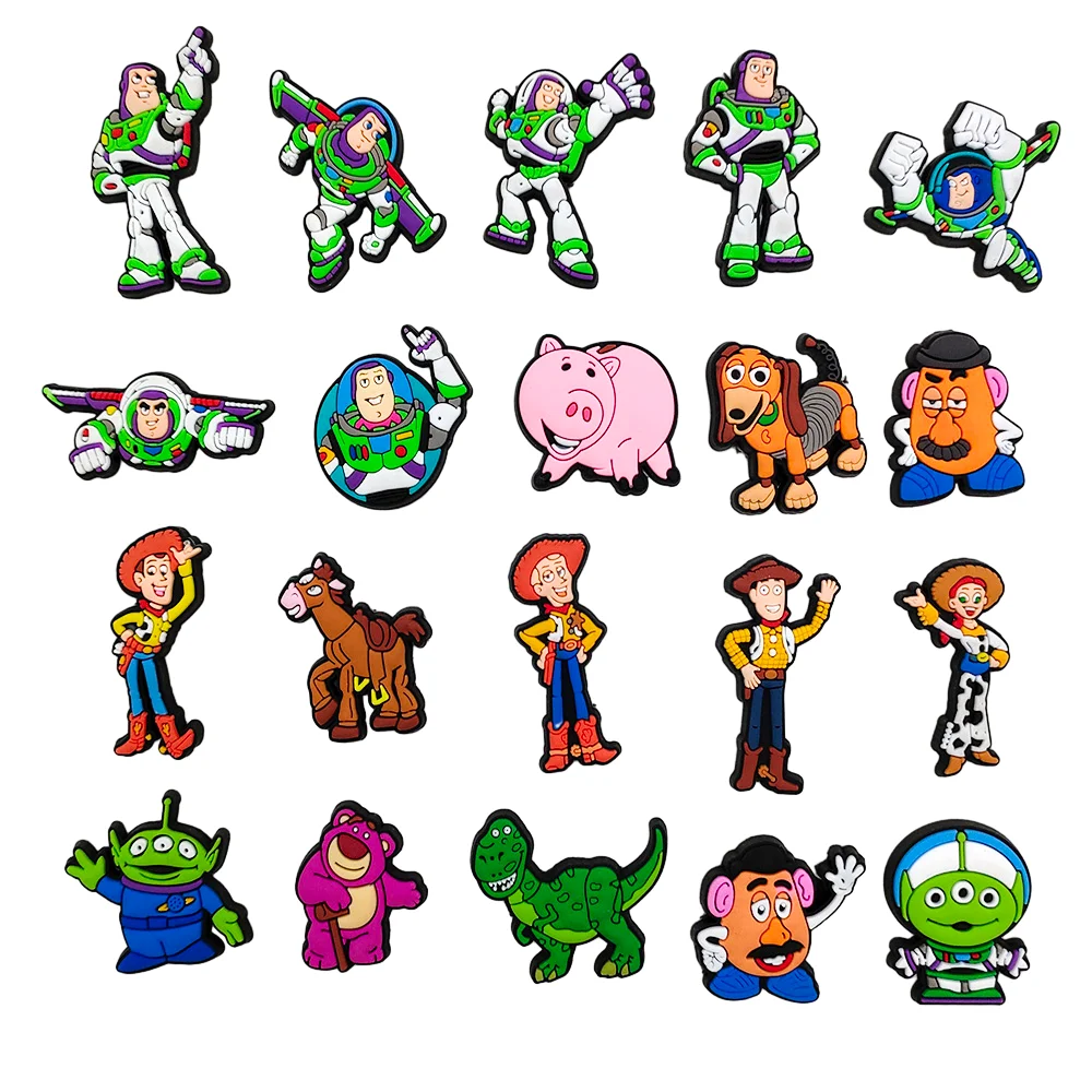 MINISO 포켓몬 119pcs 구두 매력 PVC 액세서리 DIY 만화 스티치 구두 버클 나막신 샌들 장식 어린이를위한 X-mas 선물