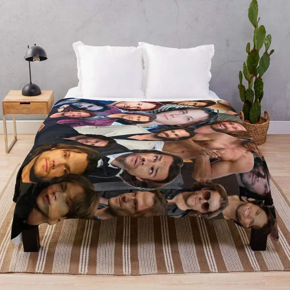 

Jared Padalecki Photo Collage Throw Blanket Plaid Loose Blankets