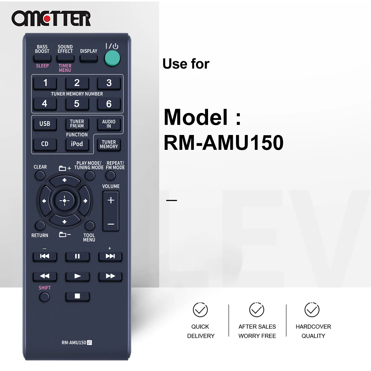 RM-AMU150 RMAMU150 zamienny pilot zdalnego sterowania do systemu Sony Micro HI-FI CMT-V10iP CMTV10iP