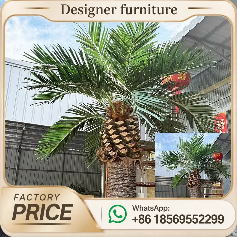 Large Artificial Palm Tree UV Resistant Fake Tropical Plant For Indoor Outdoor Home Garden Decoration Realistic Greenery