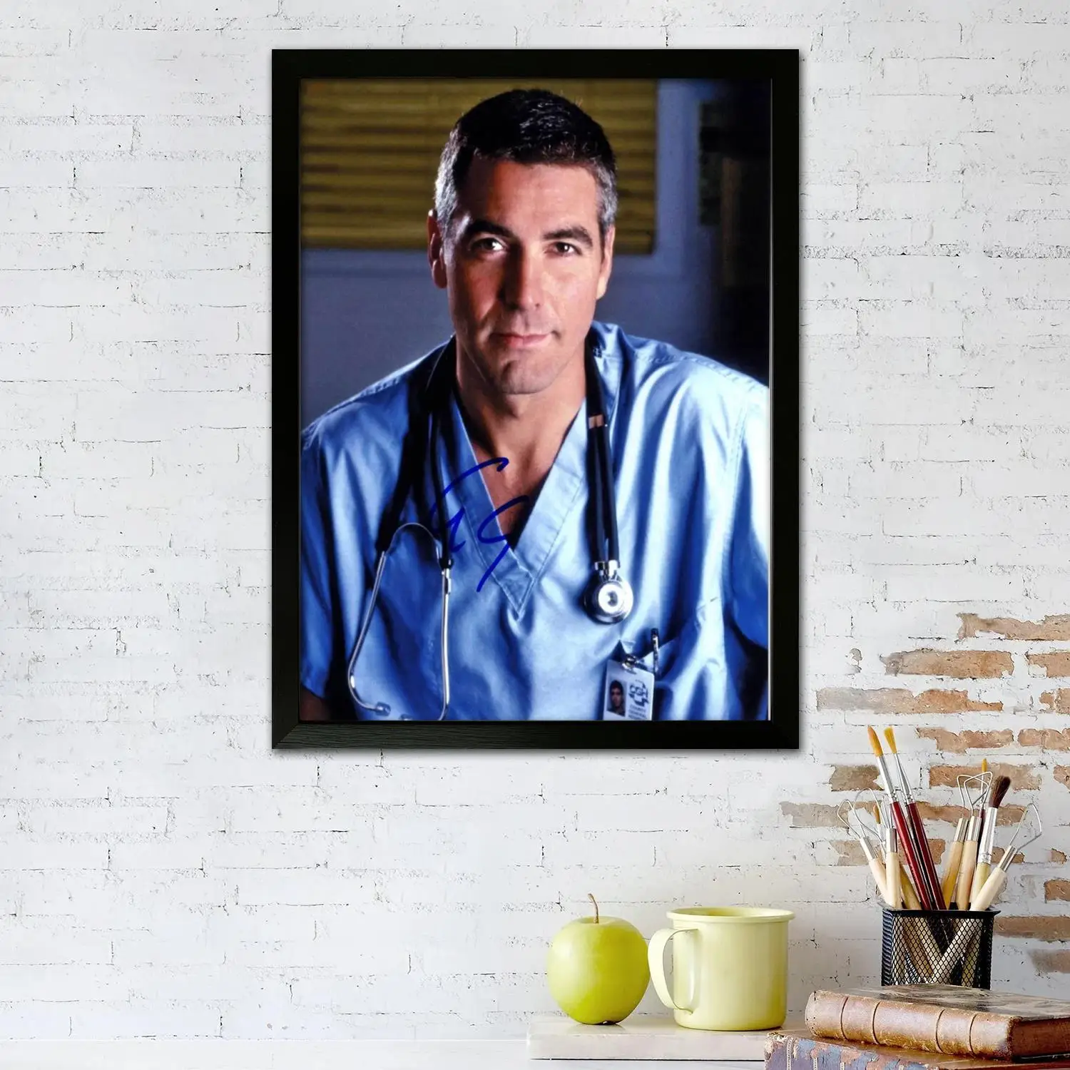 George Clooney Canvas Art Poster and Wall Art Picture Print, Modern Family Bedroom Decor Posters,Decorative painting