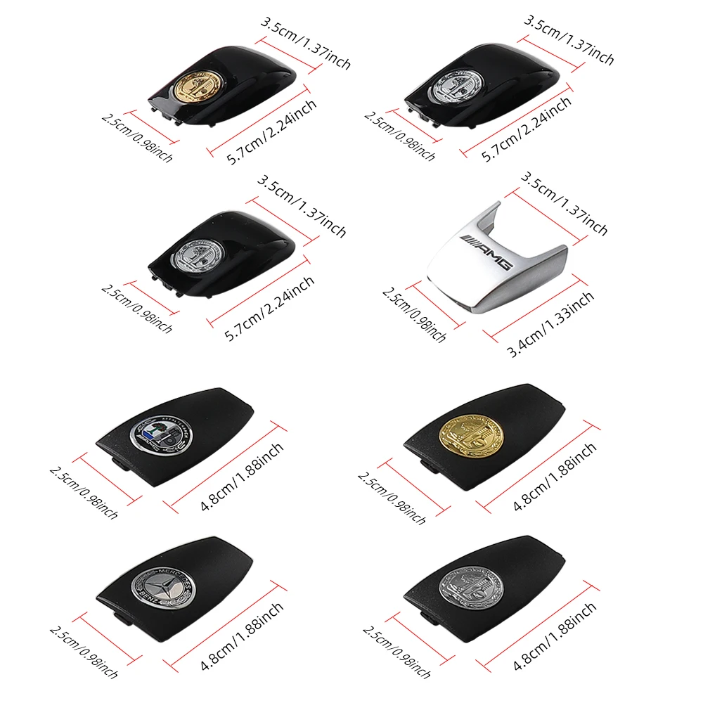 3D Metal/ABS  Car Remote Key Cover Accessories For Mercedes-Benz AMG W210 W212 W202 W205 E63 GLS G63 Apple Tree Key Shell Cover