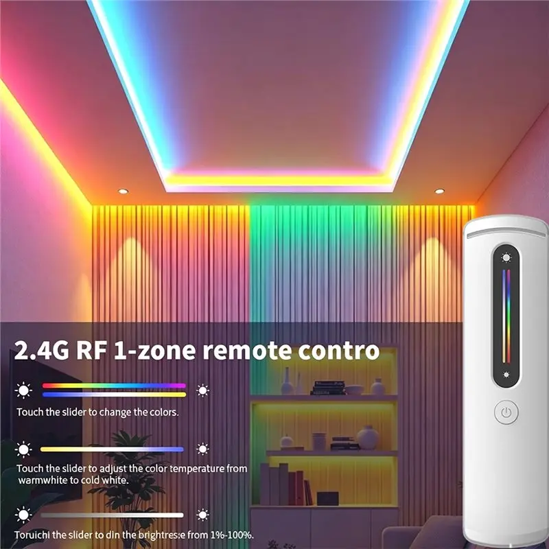 ABXD For Multi-Color LED Strip Controller 2.4Ghz RF With Touch Remote Lighting Management System