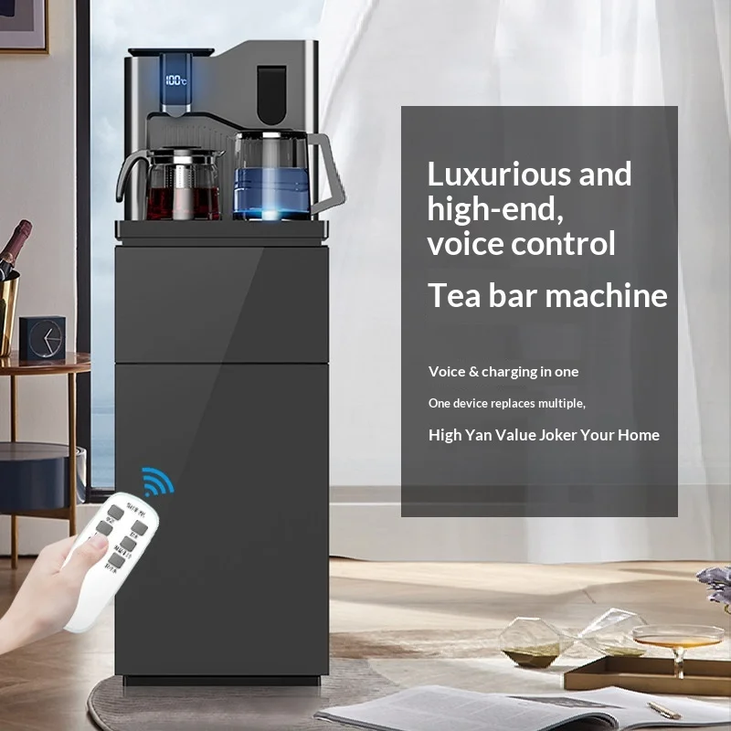 High-end Office Tea Bar Machine Household Fully Automatic Ice Temperature Hot Water All-in-one Smart Voice Metal Water Dispenser