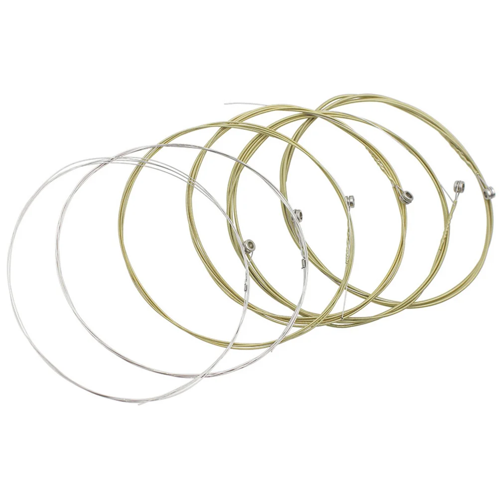

6Pcs Guitar Strings Acoustic Folk Stainless Steel Replacement Durable Guitar Accessories for Better Sound Acoustic Strings
