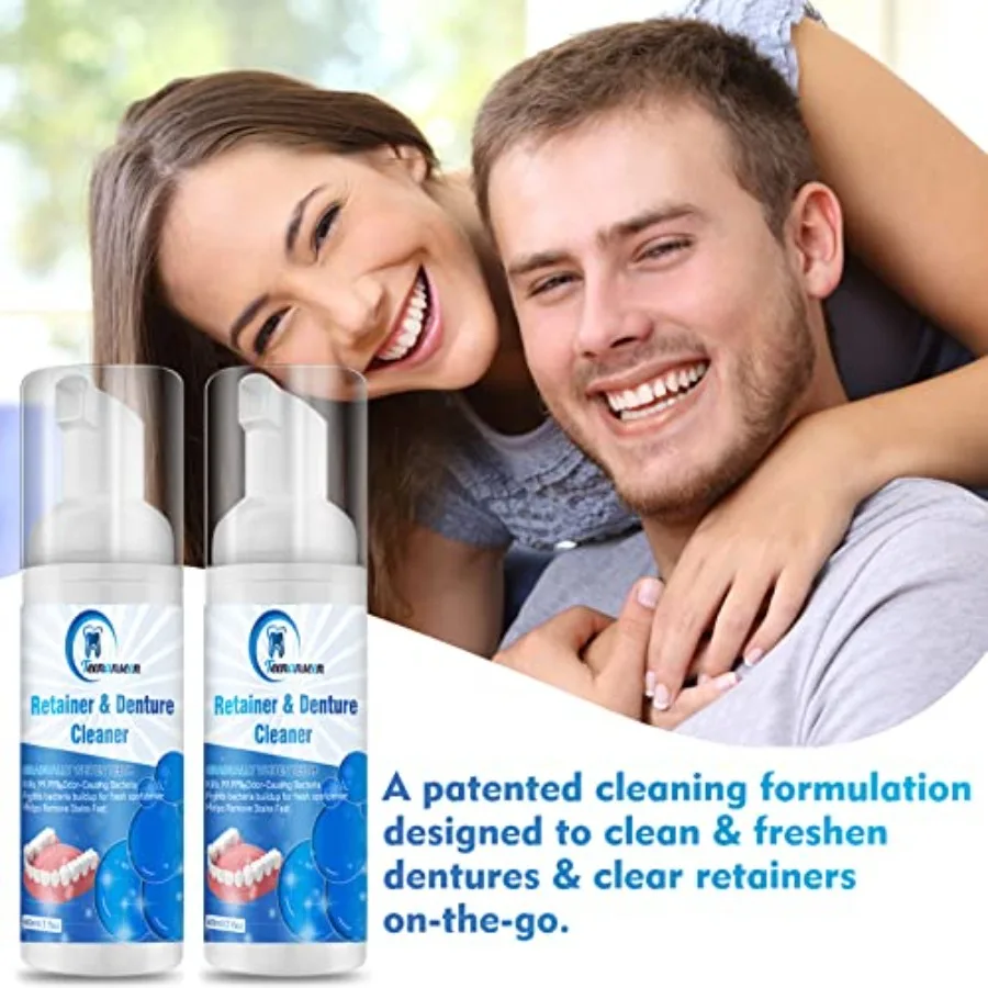 Aligner Cleaner, Denture Cleaner and Whitener Paste Foam Perfect for Sports Mouth Guard and Denture, Fast-Acting Alternative to