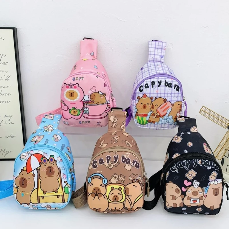 

1/3PCS Capybara Backpack Durable School Bag for Students Birthday Gift Single Shoulder Bag for Kids Teenagers Back to School