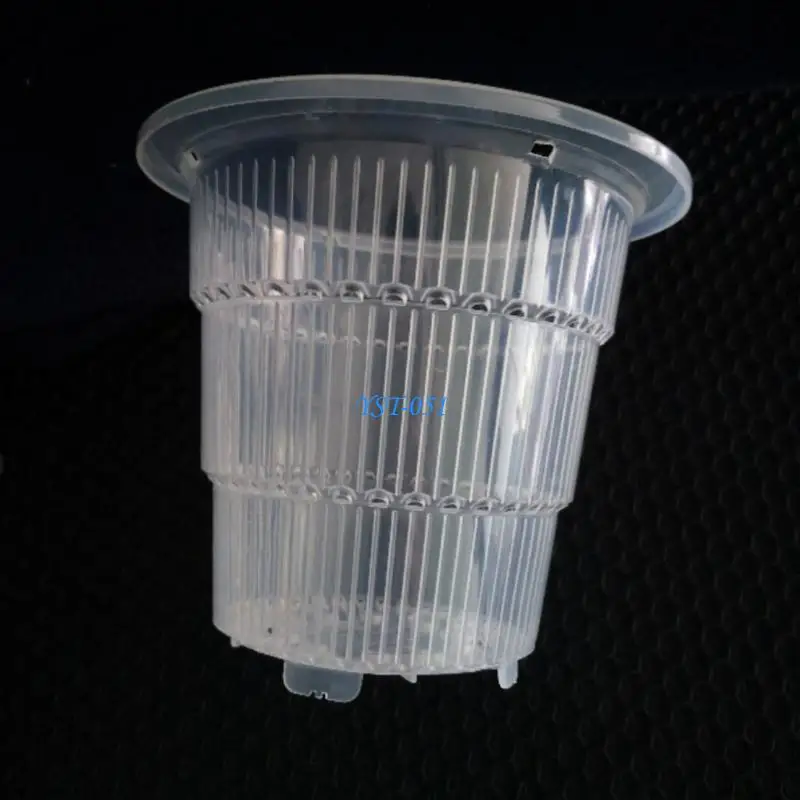 

E15A 20 Pcs Clear Plastic Pots with Holes Breathable Slotted Pot