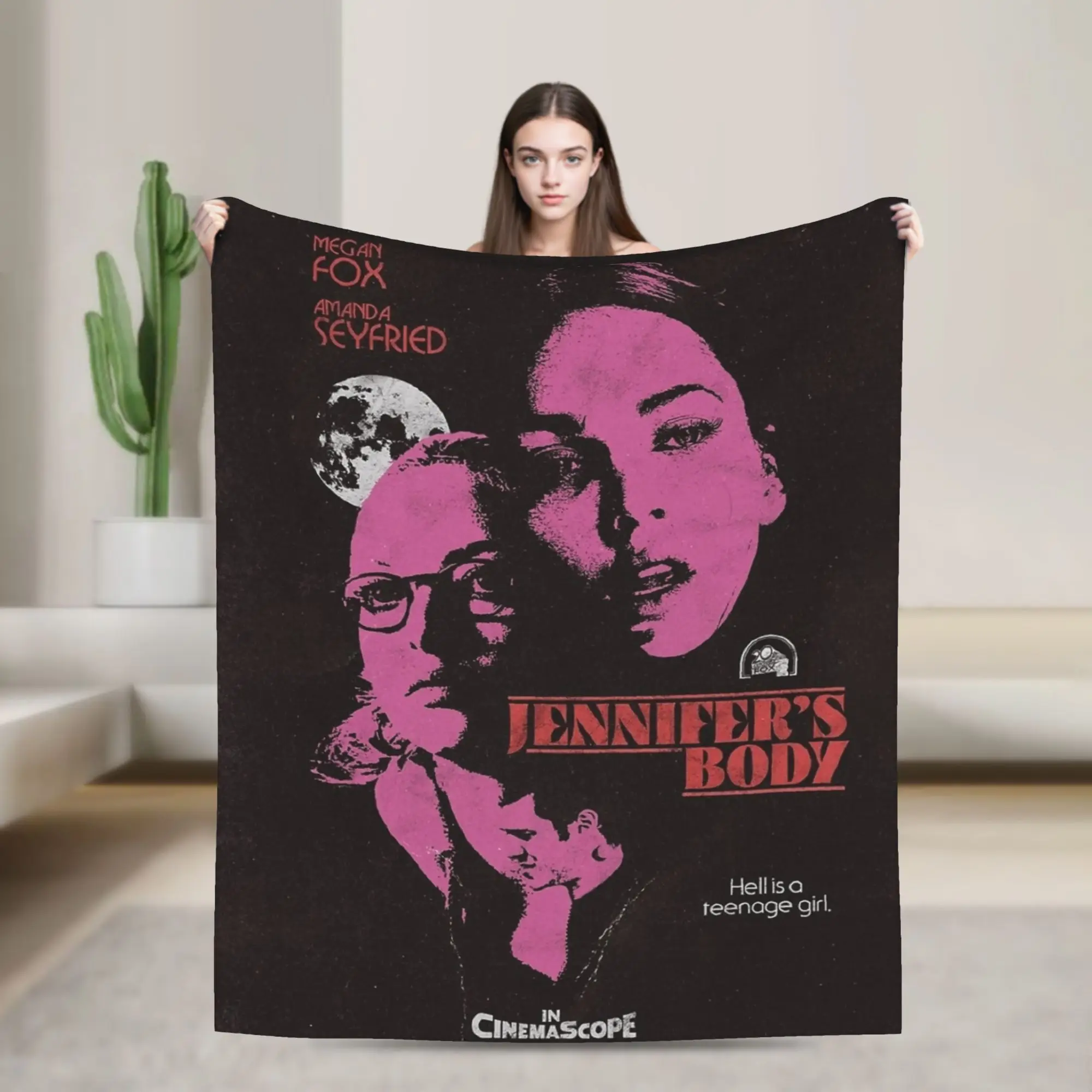 Jennifer's Body - Megan Fox Poster Blanket  Flannel Funny Warm Throw Blanket for Home Restaurant Autumn/Winter
