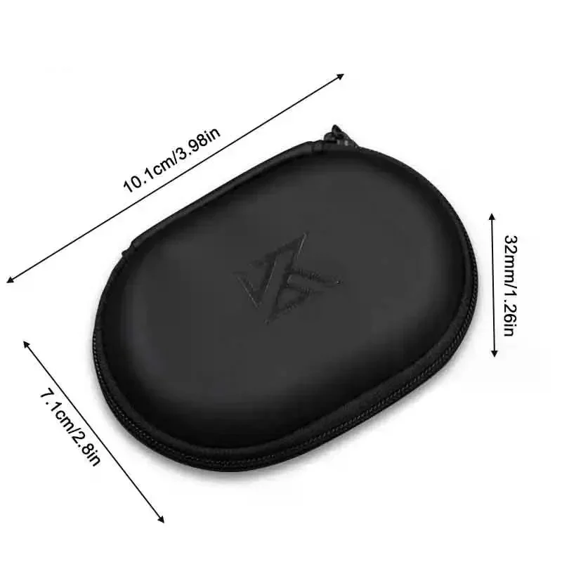 1Pc/2Pcs Earphones Oval Storage Bag Wired Headphones PU Zipper Storage Box Portable Hold Case Container For BA10 AS10 ES4