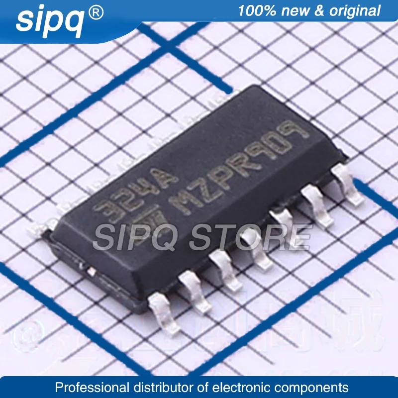 10PCS/LOT LM324ADT LM324A 20NA QUAD 1.3MHZ SOIC-14 OPERATIONAL AMPLIFIER Brand New Original In Stock Authentic Product IC