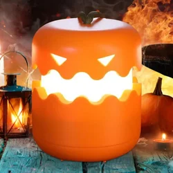 Halloween Foldable Pumpkin Lantern with Hanging Rope Halloween Party Decoration Atmosphere LED Nightlight