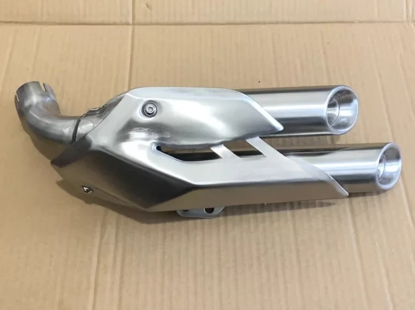 

125cc Motorcycle muffler exhaust pipe rear escape de moto gasket for Tornado Naked keeway benelli BJ125-3 tnt 125 135 TNT125