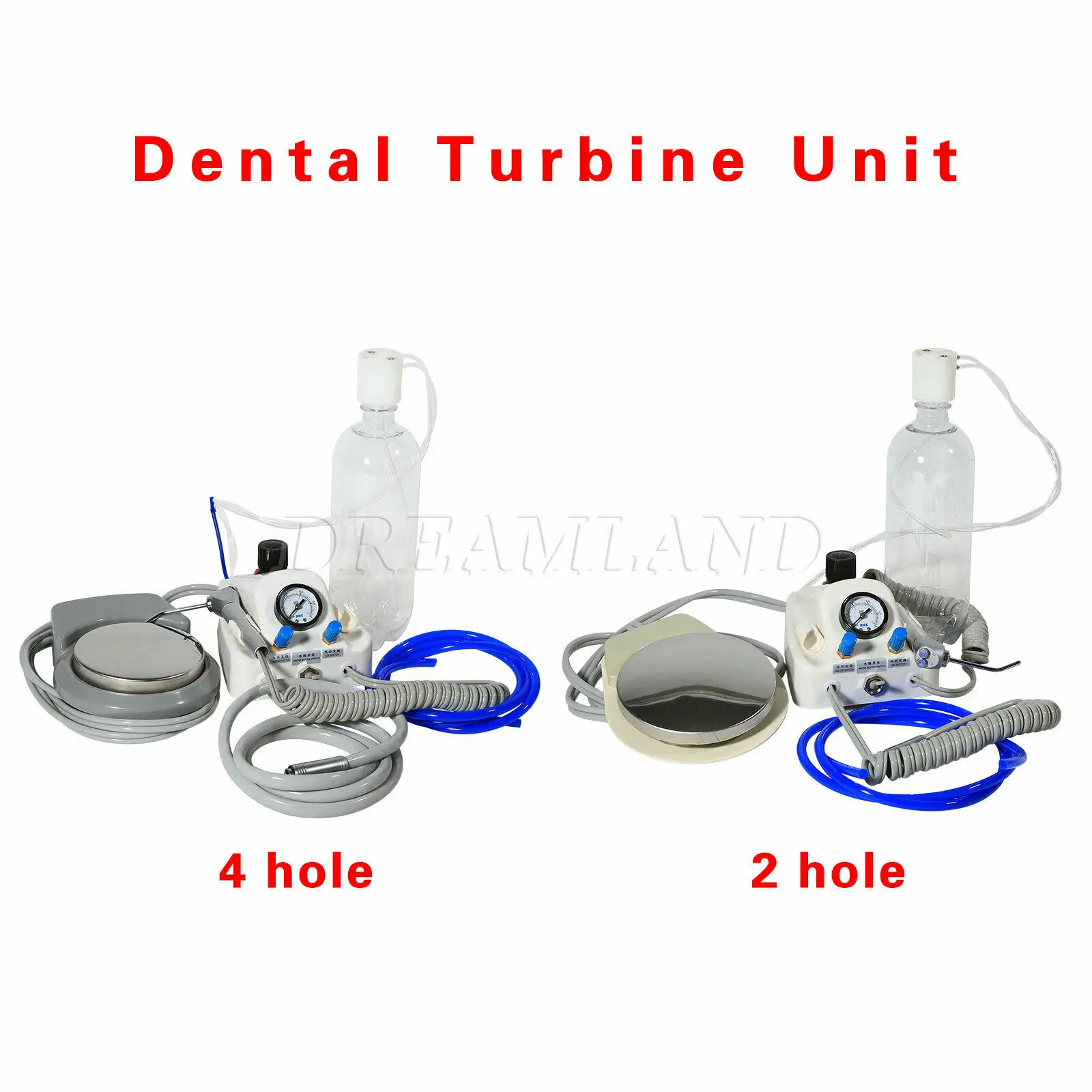 

2024 New Dental Portable Air Turbine Device With 3-way Water Syringe Work With Air Compressor 2/4Hole