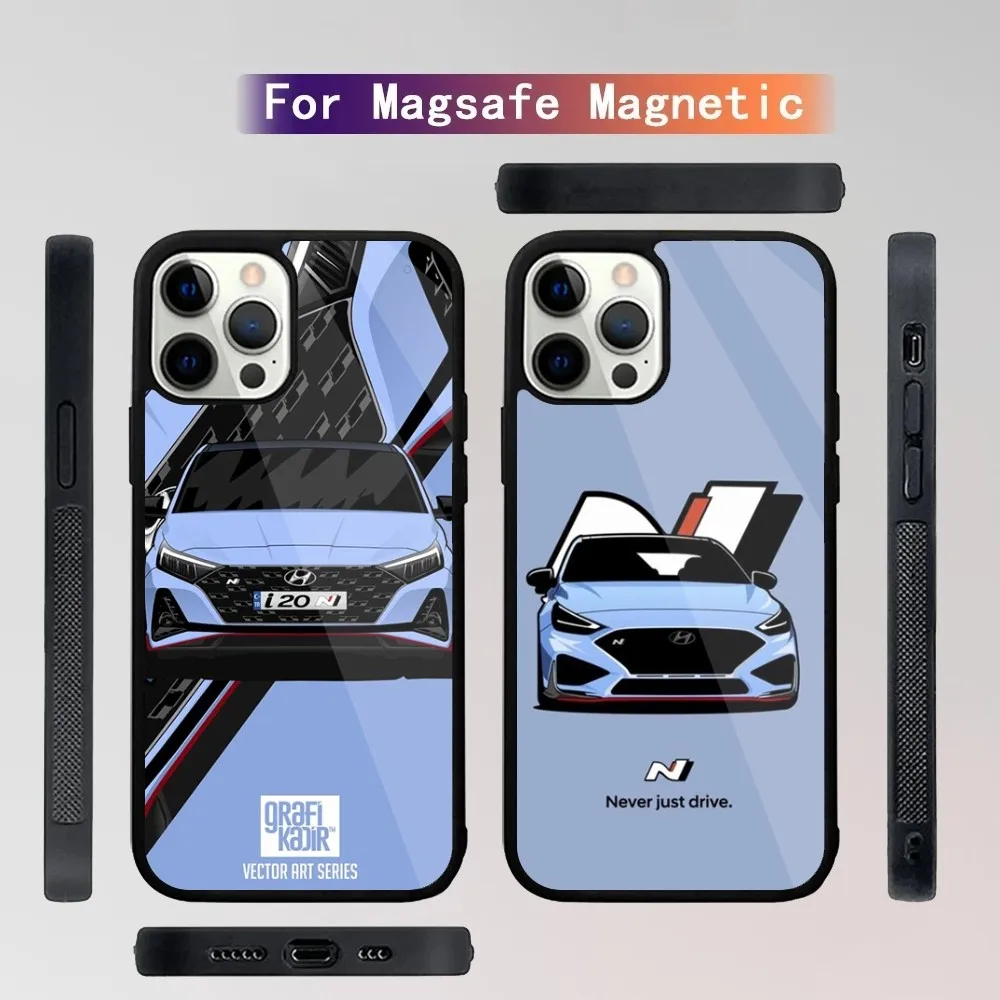 I30 I20 Sport Car Phone Case For iPhone 16,15,14,13,12,11,Plus,Pro,Max Mini Magsafe Magnetic Wireless Charging