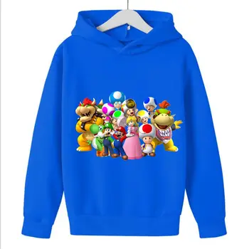 超級瑪利歐兄弟兒童連帽衫,桃花公主路易吉抓絨遊戲角色連帽衫,印花長袖,嬰兒禮物 6 最佳銷售 桃子超級瑪利歐 - №3