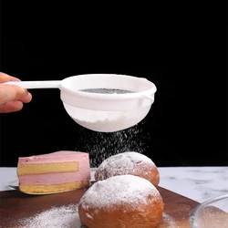 Kitchen Handheld Plastic Reusable Screen Mesh Scoop Strainer Tea Leaf Strainer Flour Sieve Soymilk Coffee Filter Kitchen Tool