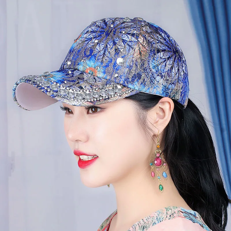 Heavy Industry Luxury Baseball Hat Snapback Women's Spring and Summer Elegant Retro Gorgeous Pearl Brilliant Diamond Hat Cap