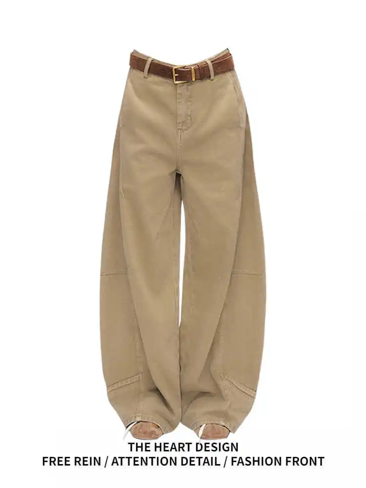 

Women's Y2k Baggy Khaki Jeans Harajuku Wide Leg Denim Trouser Japanese 2000s Style Oversize Jean Long Pants Vintage Clothes 2025