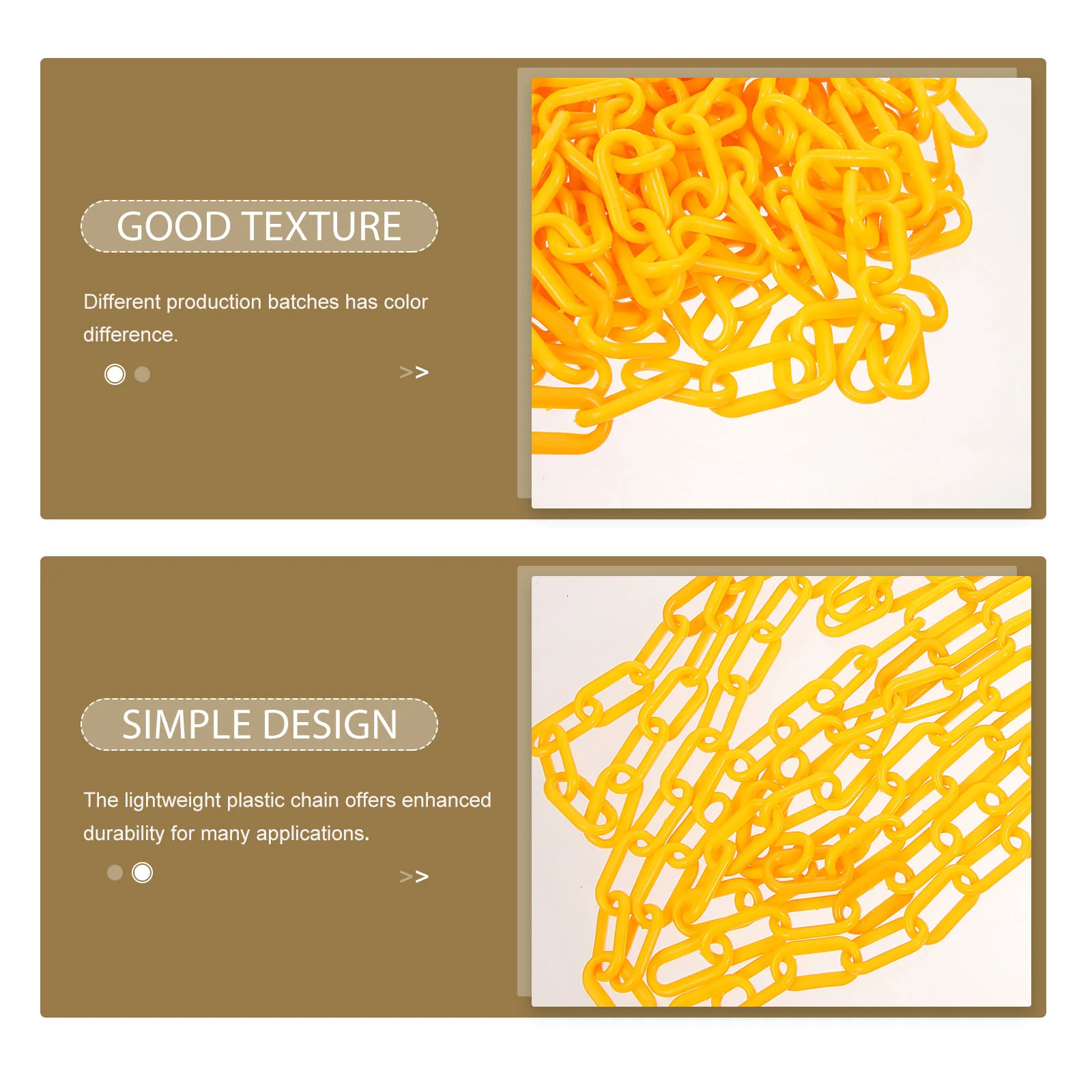 Decorative Chain for Hanging Site Barrier Ultraviolet Light Yellow Belt Strap Accessories