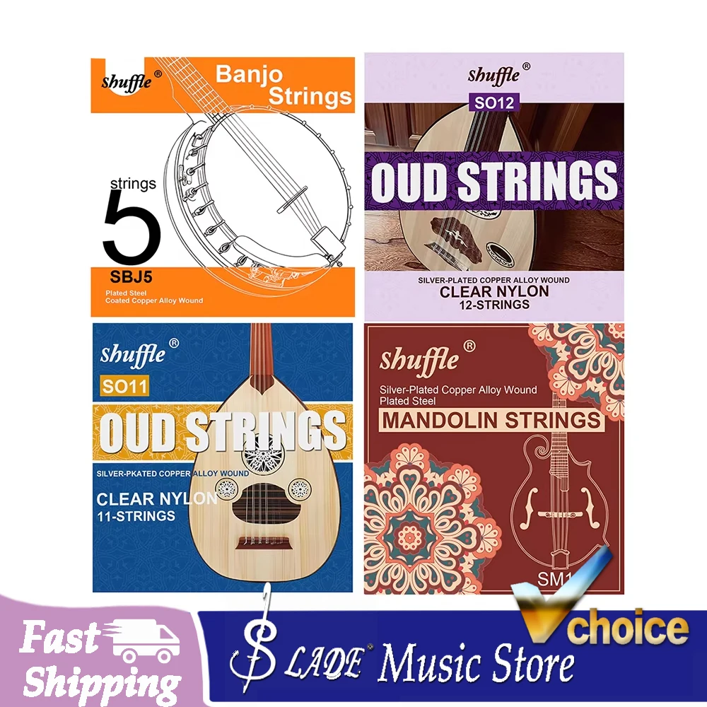 Shuffle Banjo-/Mandolin-/Oud-Saiten 4/5/11/12 Saiten Versilberte Kupferlegierungssaiten Kategorien Professionelles Saitenzubehör