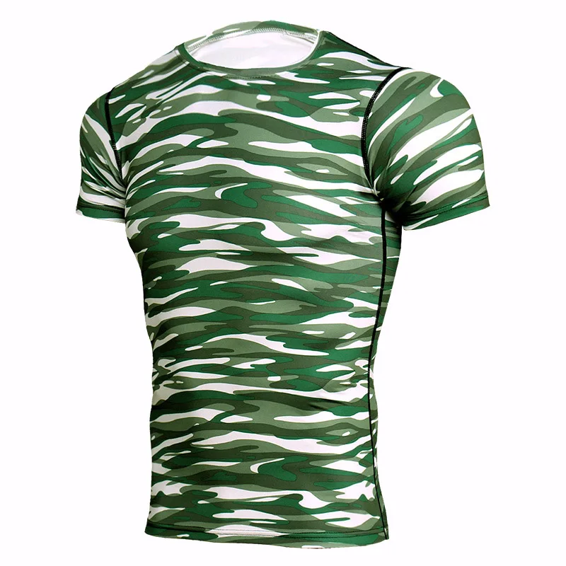 T-shirt à manches courtes imprimé en 3D pour hommes, chemise de rue à col rond, séchage rapide, extérieur, jungle, désert, camsalomon, exercice de