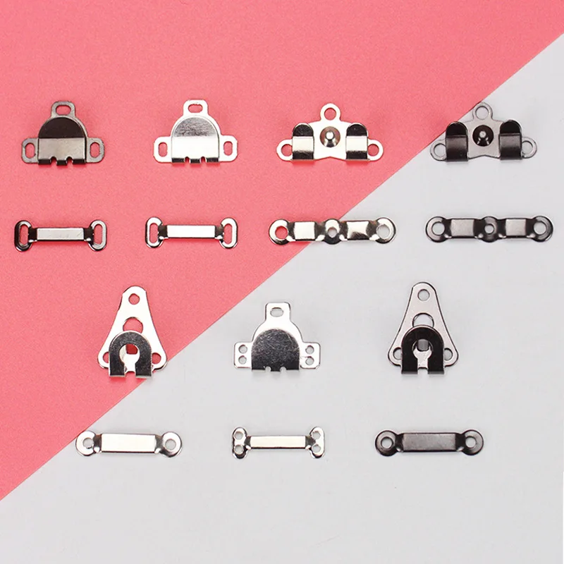 DIY Sewing Garment Hooks Metal Invisible Buckle Fittings Trousers Bar Fastener Skirt Pent Waist Extender Tailor Dress 100pc/lot