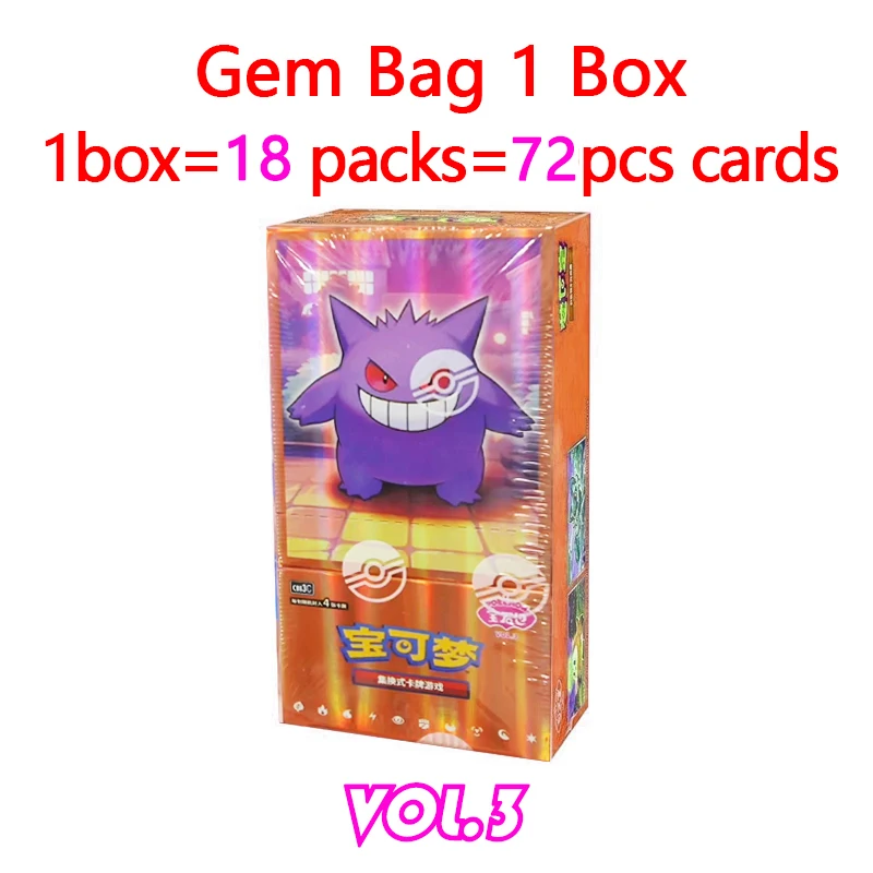 Originele Pokémon Gem Pack Kaarten Vol.5 Vol.3 Vol.2 Vol.1 Trading PTCG Bag Gem Box Deck Sprigatito Eevee Pikachu Gengar Kaart Cadeau