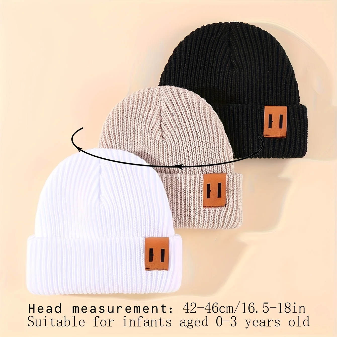 1/2/3 Pcs Knitted winter baby Hats for kids Keep Newborn Infant Beanies for Boys Girls  baby accessories newborn