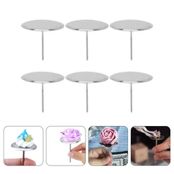 6 Pcs Stainless Steel Mounting Nails Cake Flower Sculpting Tool Decorations Baking Tools Piles Large Pastry for Roses