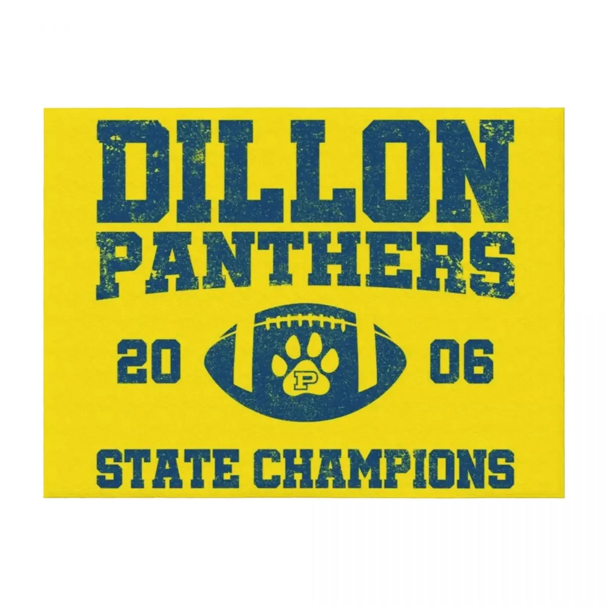 

Dillon High Panthers Football 2006 State Champions - FNL Throw Blanket Softest manga Retros Blankets