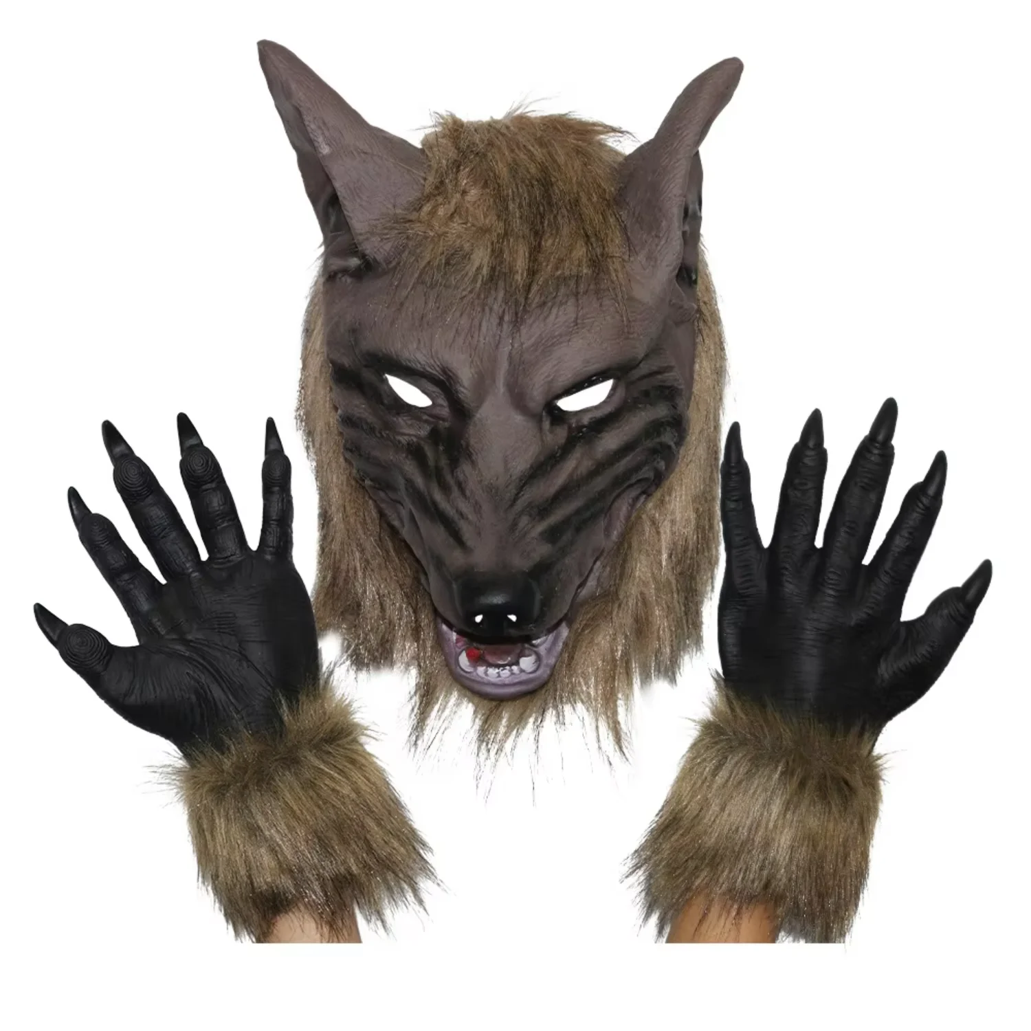 New funny Latex scary werewolf headdress funny Silicone mask Halloween costume decorations Halloween Latex Werewolf mask