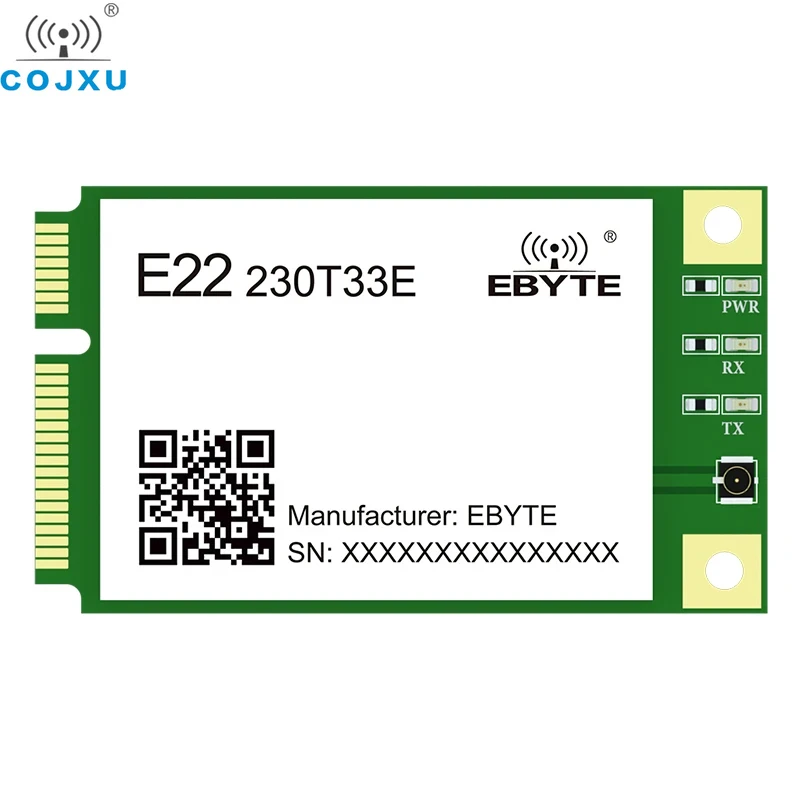 

Беспроводной широкоформатный интерфейс LoRa COJXU E22-230T33E MINI PCI-e стандартный интерфейс UART/RS485/RS232/USB расстояние 16 км 33 дБм