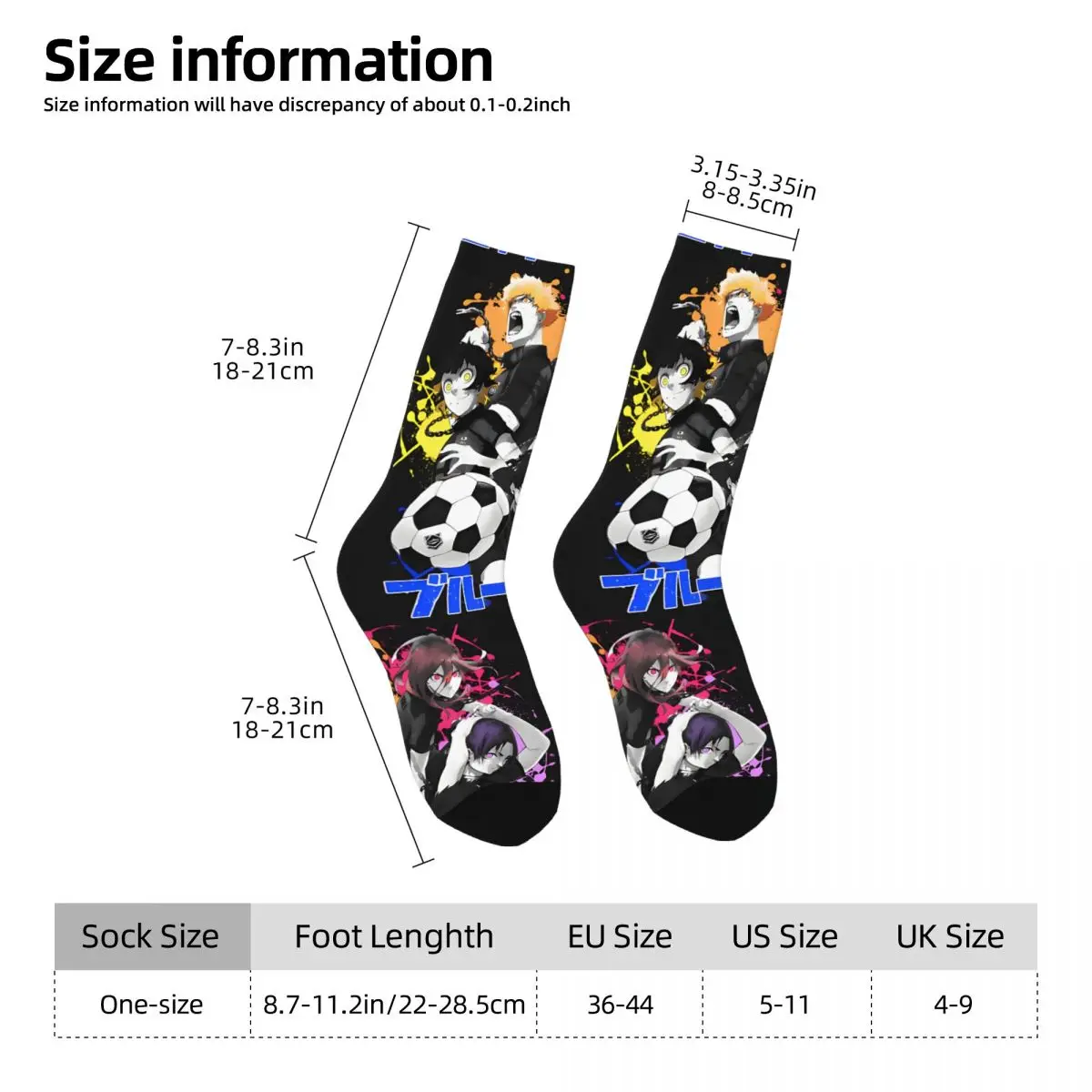 Hip Hop Vintage Team Z Crazy Men\'s compression Socks Unisex B-BLUE LOCK Harajuku Seamless Printed Novelty Crew Sock Boys Gift