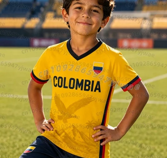 KIDS LUIS DÍAZ Nr. 7 Fußballtrikot T-Shirt Shorts Set Damen Herren Harajuku Kolumbien Fans Shirt Shorts Set Kinder Trainingsanzug 2-teiliges Set – Detail 8