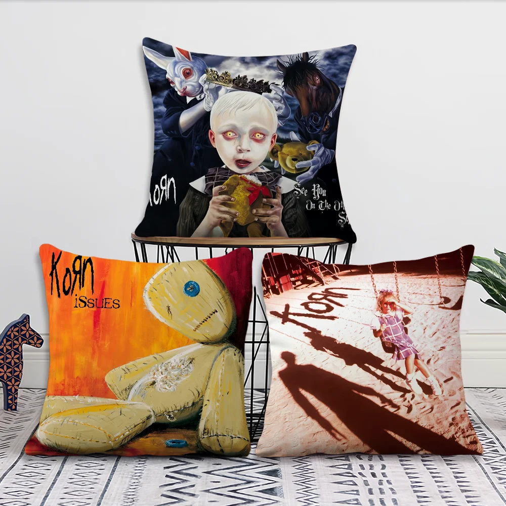 Rock Band K-Korn-Follow the Leader cushion Living Room Bedroom Headboard Backrest Cushion Square Cushion Nap Time Pillow Case