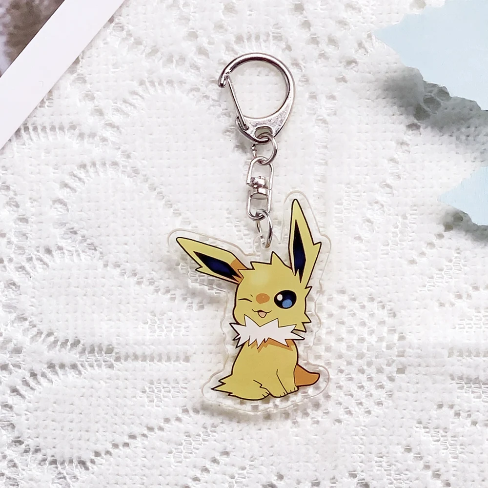 1/9PCS Anime Characters Pokémon Acrylic Keychain Accessories Cute​ Keyrings Friends Gifts Cartoon​ Bag Charms Backpack Pendant