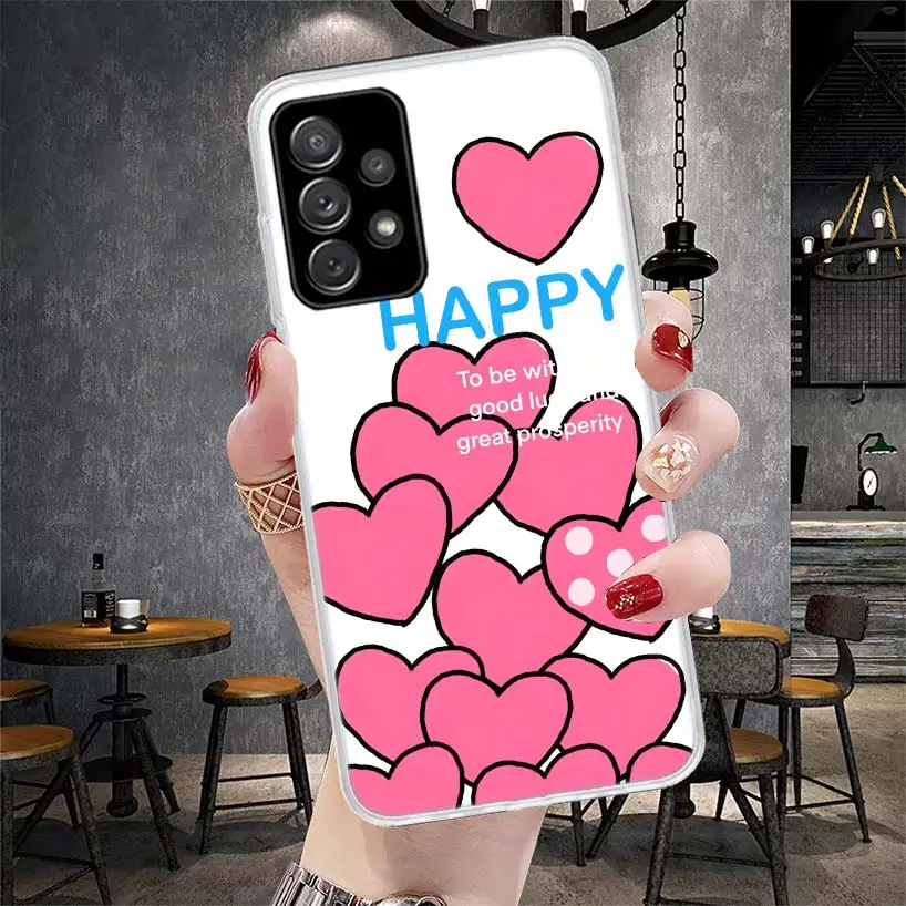 Love Heath Phone Case For Samsung Galaxy A55 A54 A53 A52 A15 A14 A13 A12 A35 A34 A33 A32 A25 A24 A23 A22 A04S A03S A02S Case For