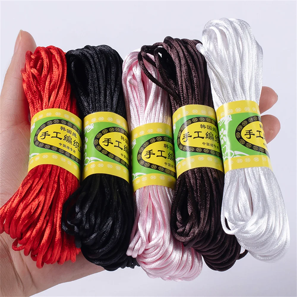 20meters 2mm Nylon Thread Cord Macrame Cord Braided String Rope Line for DIY Making Bracelet Necklace Handmade Craft Accessories