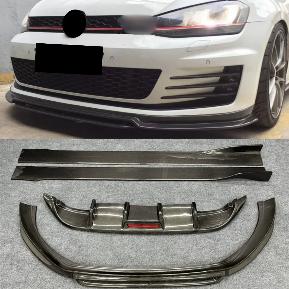 

Carbon fiber Body Kit for Volkswagen vw Golf 7 7.5 MK7 GTI modified Front lip Rear lip Spoiler Side skirt Car Accessories