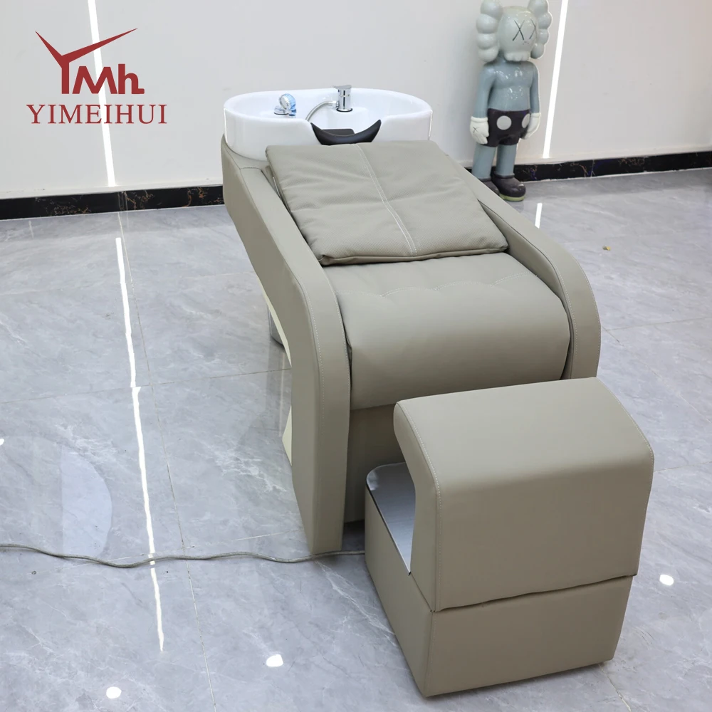 الجلود الاصطناعية رئيس سبا شامبو السرير الجملة كرسي شامبو وعاء غسل السرير صالون الشعر حوض غسيل #5