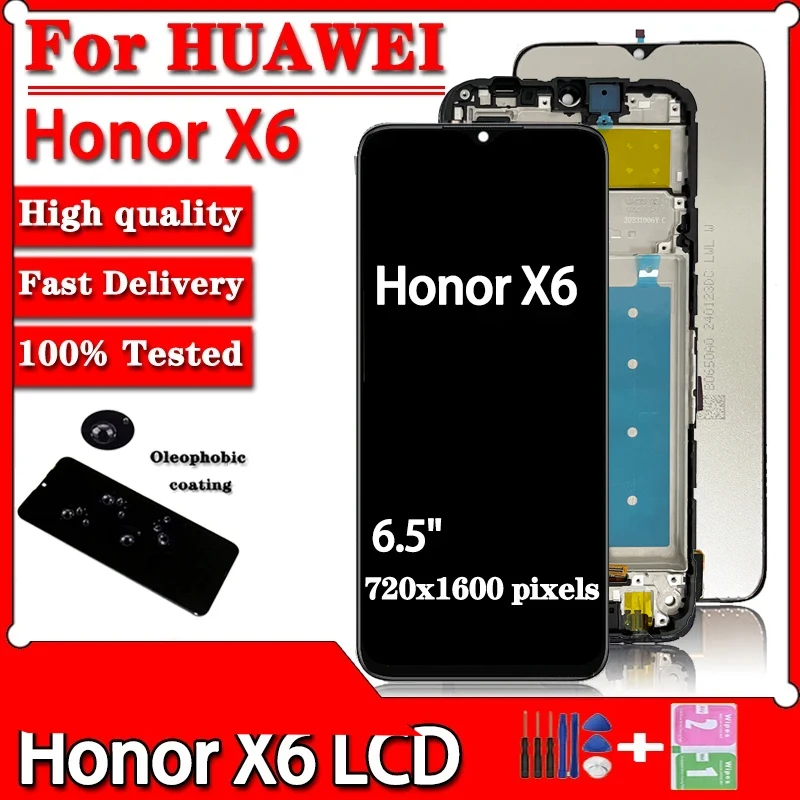 6.5\'\'  Tested For Huawei Honor X6 LCD VNE-LX1 Display Touch Screen Digitizer Assembly For HonorX6 LCD VNE-LX2 Frame